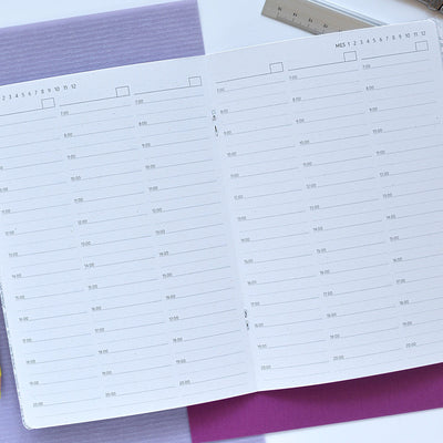 Planner semanal con horarios sin fechas ni dias A5