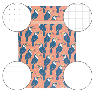 Libretas A5 interior con puntos o lineas o cuadros o páginas blancas