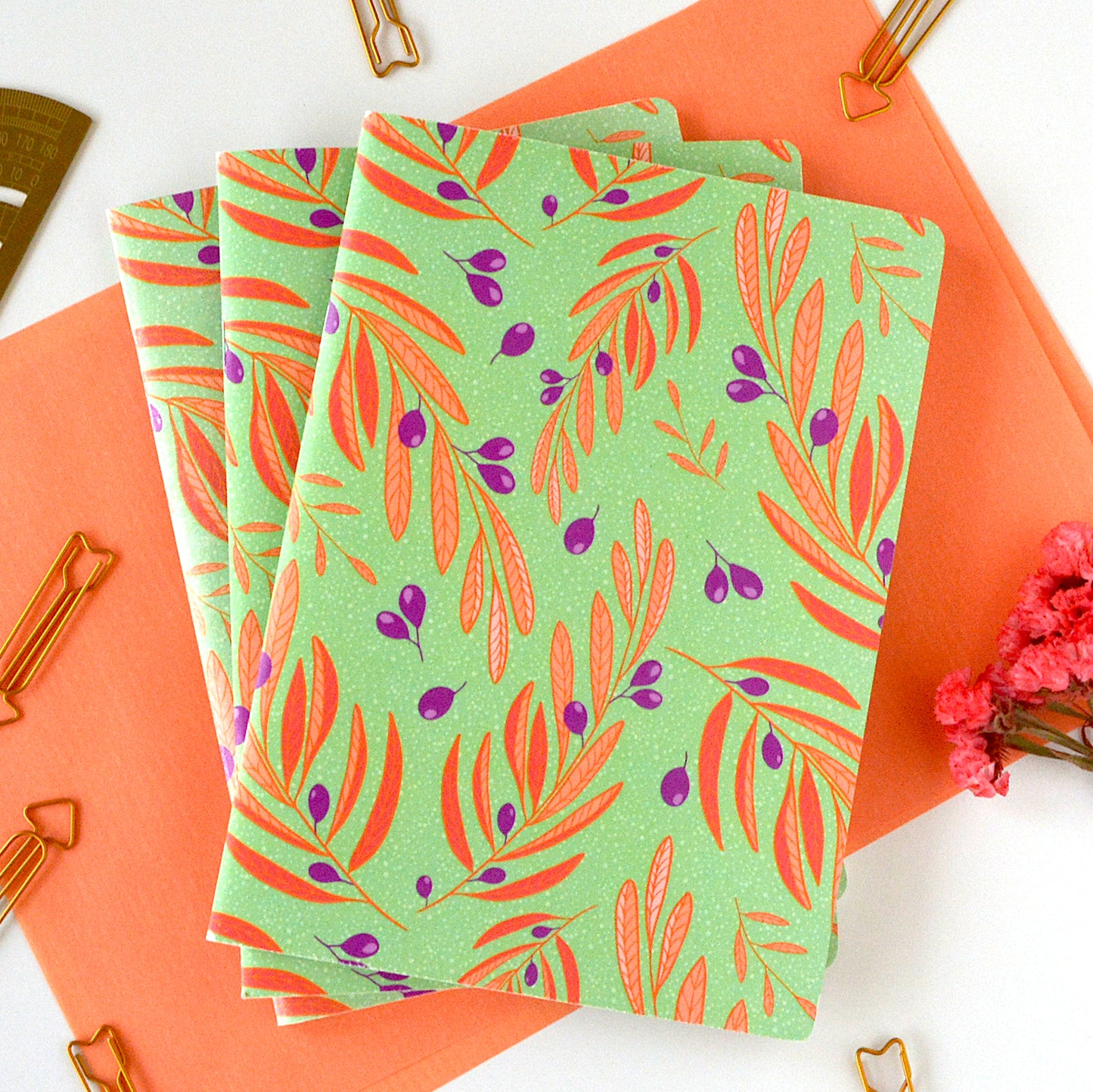 Libreta hojas blancas recicladas A5 - Olivos