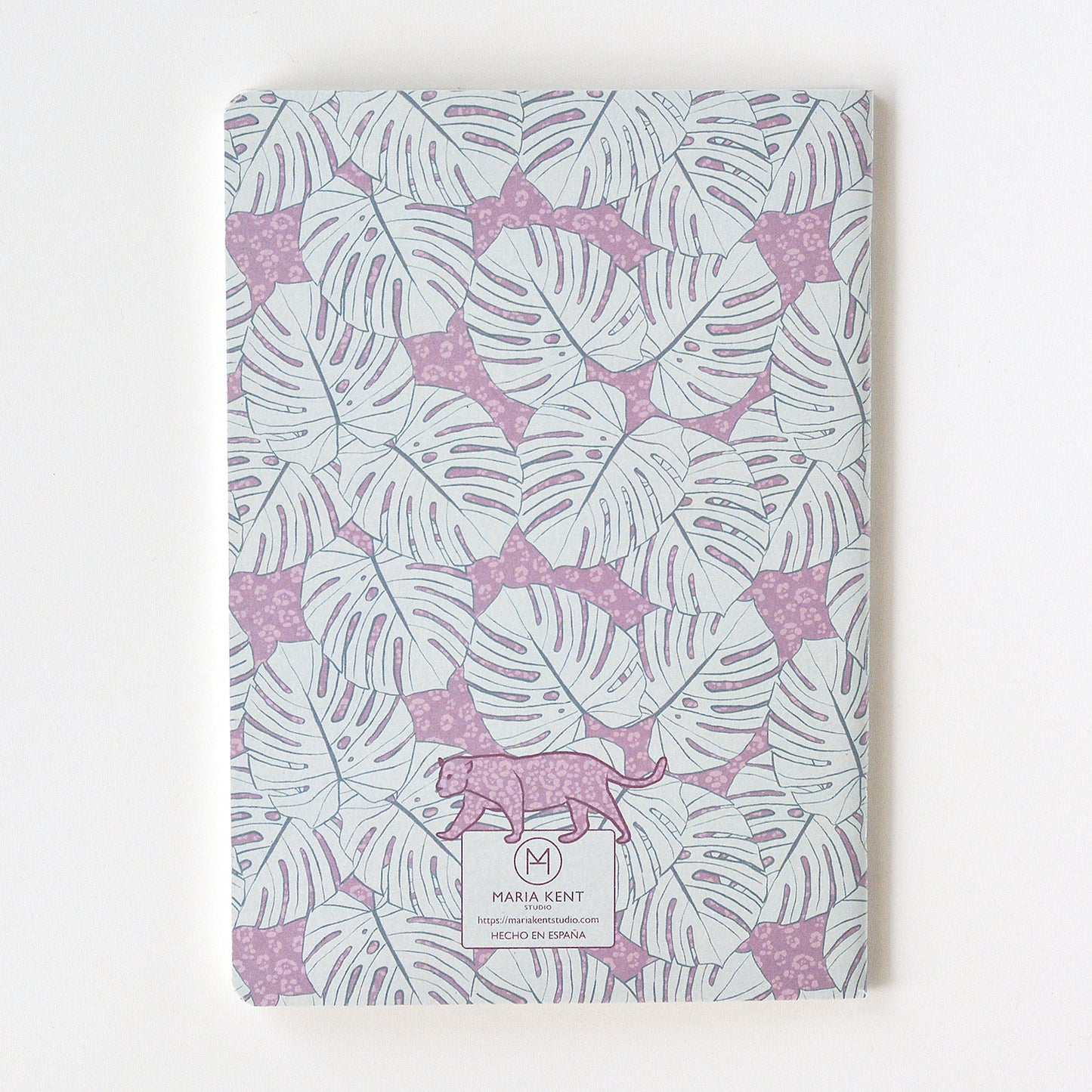 Libreta hojas blancas recicladas A5 - Monsteras Azul