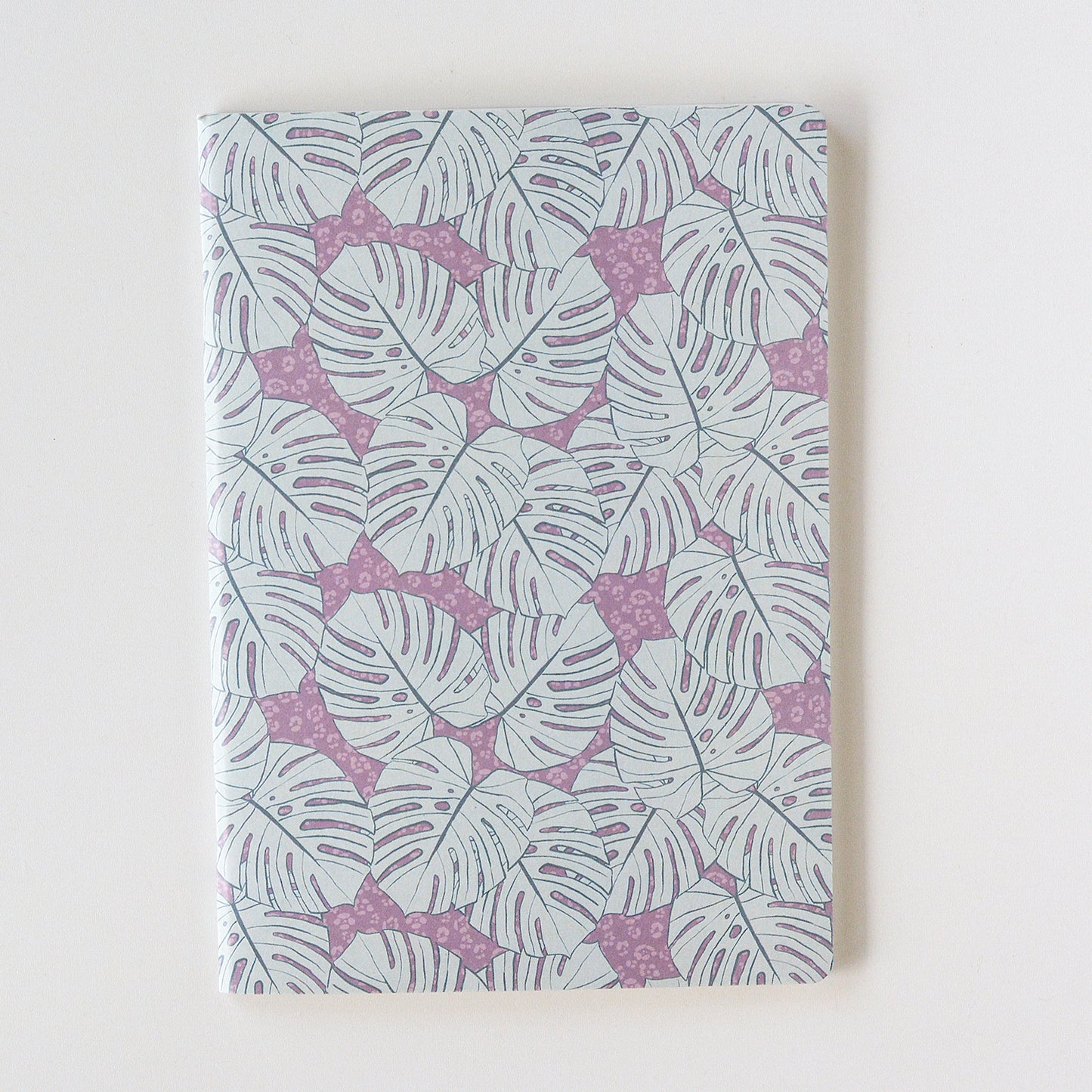 Libreta hojas blancas recicladas A5 - Monsteras Azul