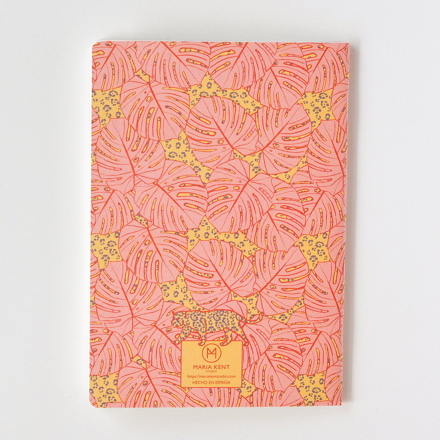 Libreta hojas blancas recicladas A5 - Monsteras Rosa