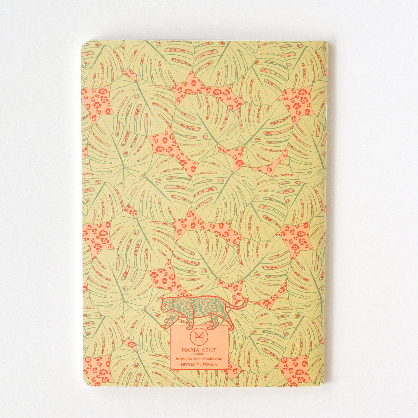 Libreta hojas blancas recicladas A5 - Monsteras Verde