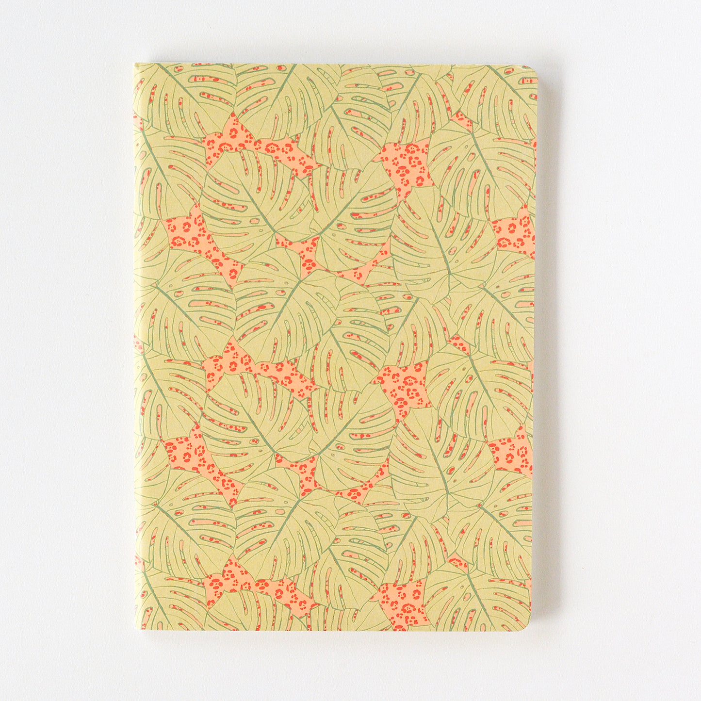 Libreta hojas blancas recicladas A5 - Monsteras Verde