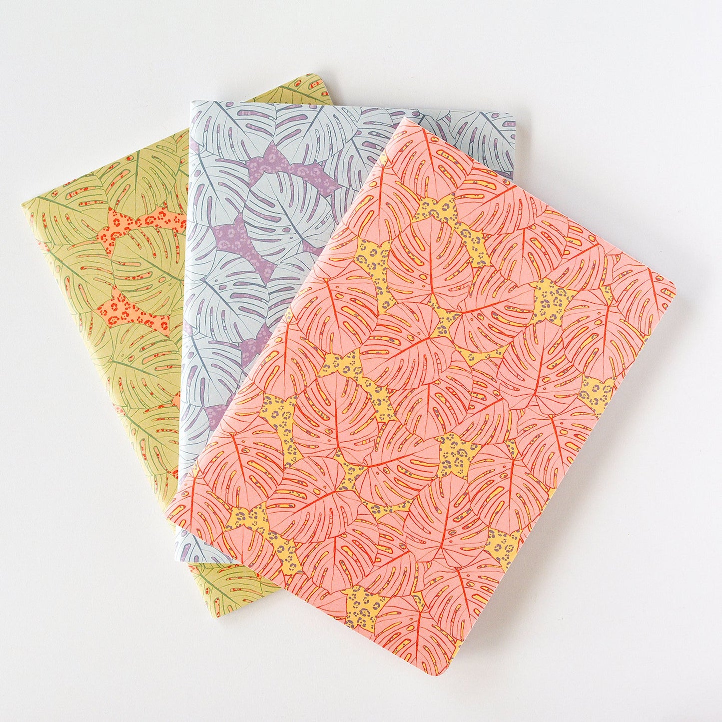 Libreta hojas blancas recicladas A5 - Colección Monsteras