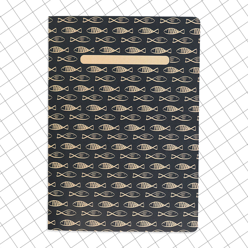 Libreta cuaderno cuadricula Peces