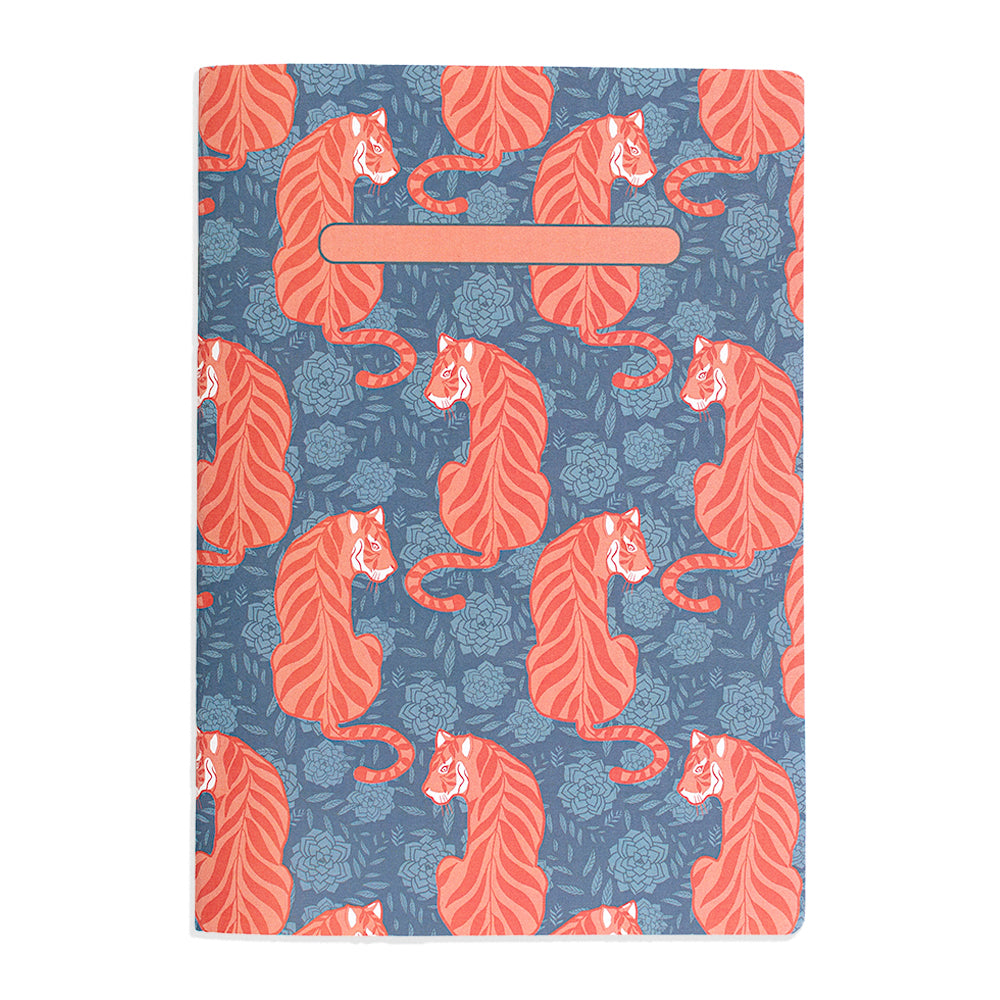 Libreta cuaderno hojas lisas Tigres