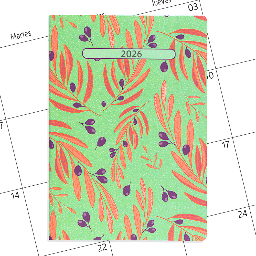 Planner agenda mensual con fechas Olivos