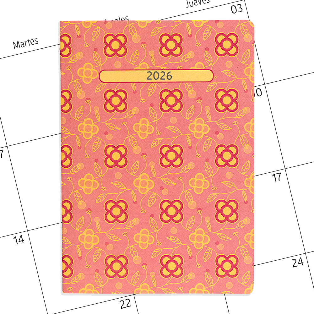 Planner agenda mensual con fechas Panots Rosa