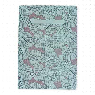 Libreta con puntos A5 Monsteras Azul