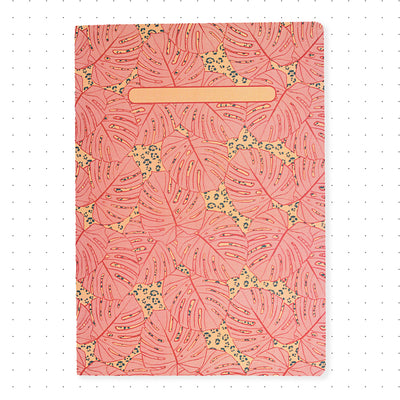 Libreta con puntos A5 - Monsteras Rosa
