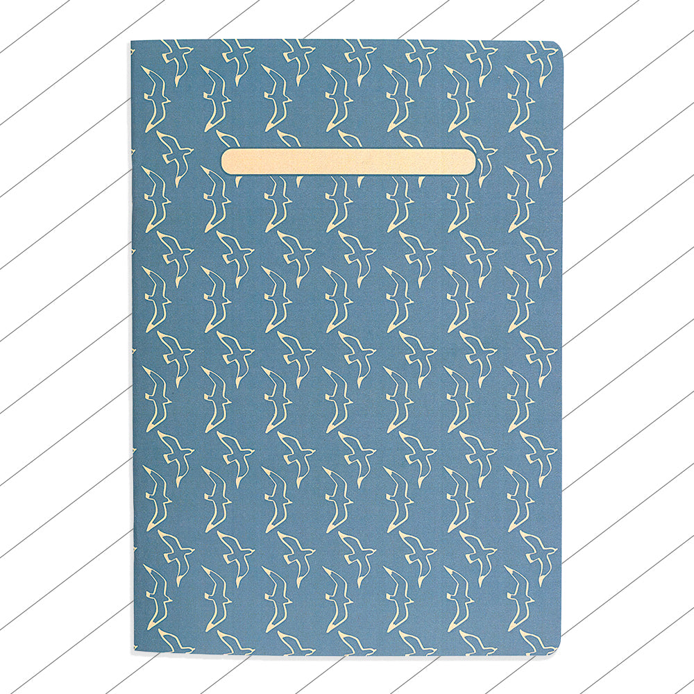 Libreta cuaderno pautado líneas Gaviotas