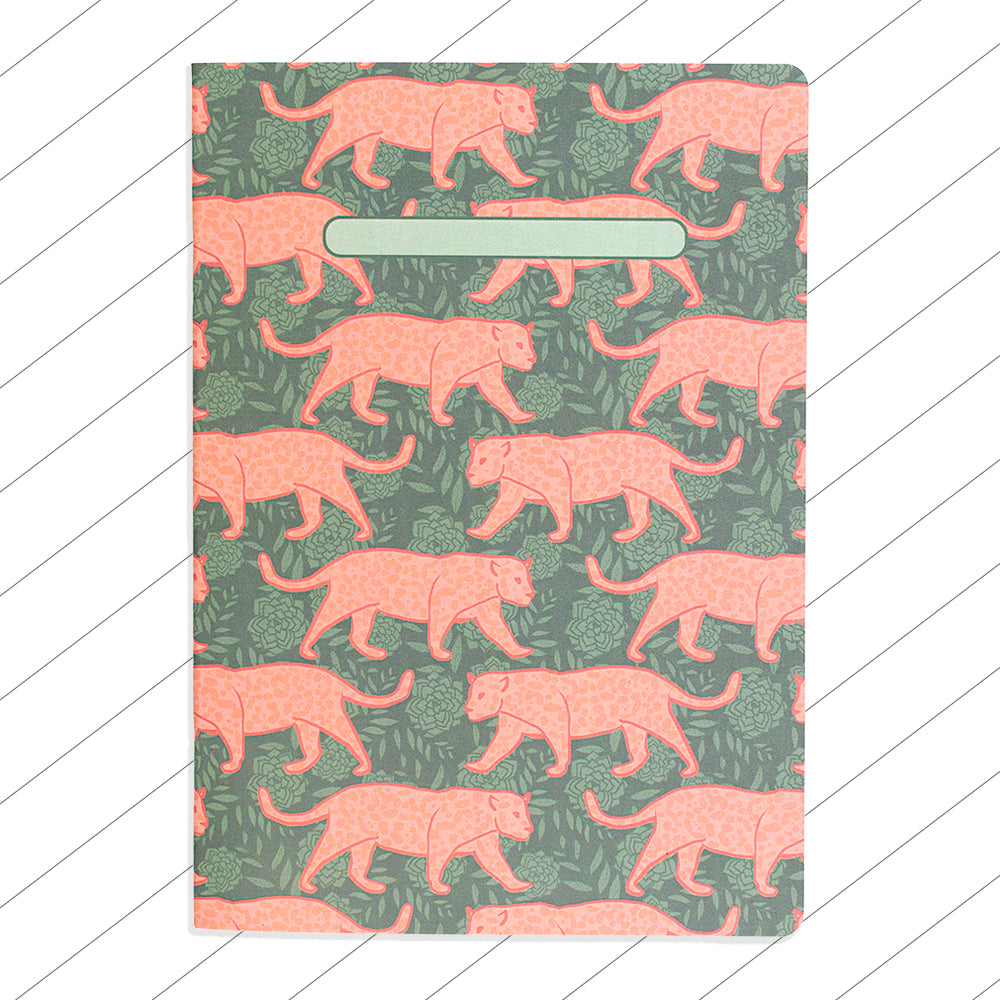 Libreta cuaderno pautado líneas Jaguares