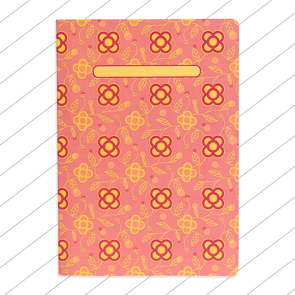 Libreta cuaderno pautado líneas Panots Rosa