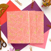 Libreta hojas blancas recicladas A5 - Monsteras Rosa