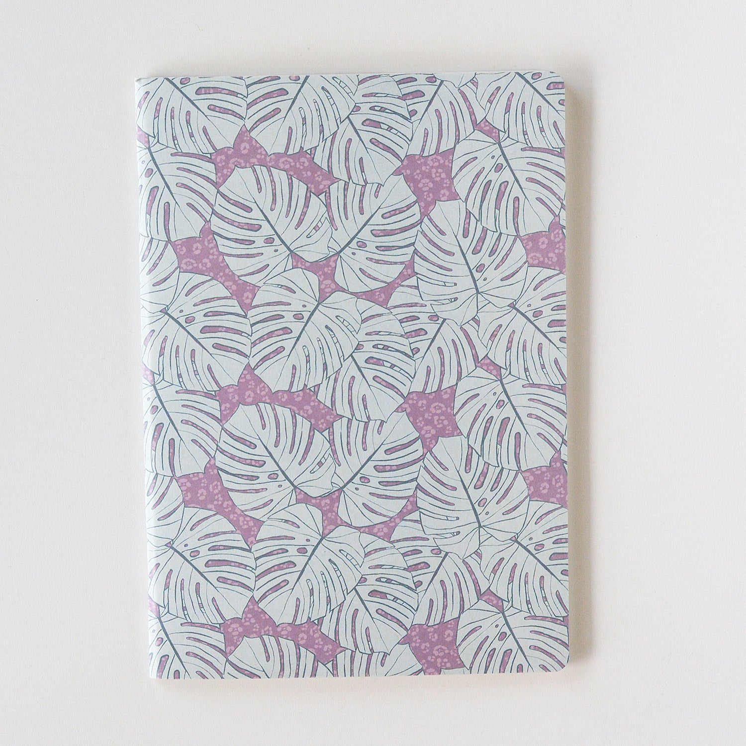 Libreta hojas blancas recicladas A5 - Monsteras Azul