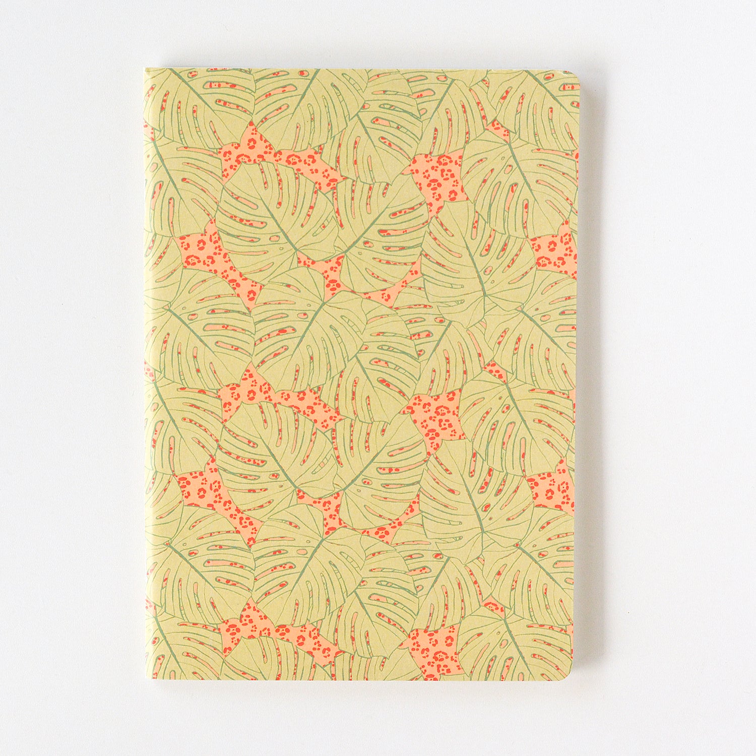 Libreta hojas blancas recicladas A5 - Monsteras Verde