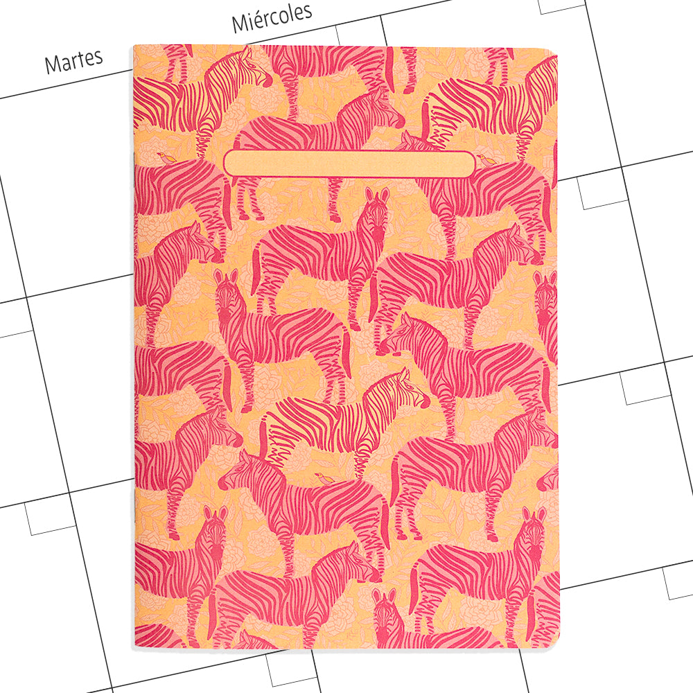 Planner agenda mensual sin fechas Cebras