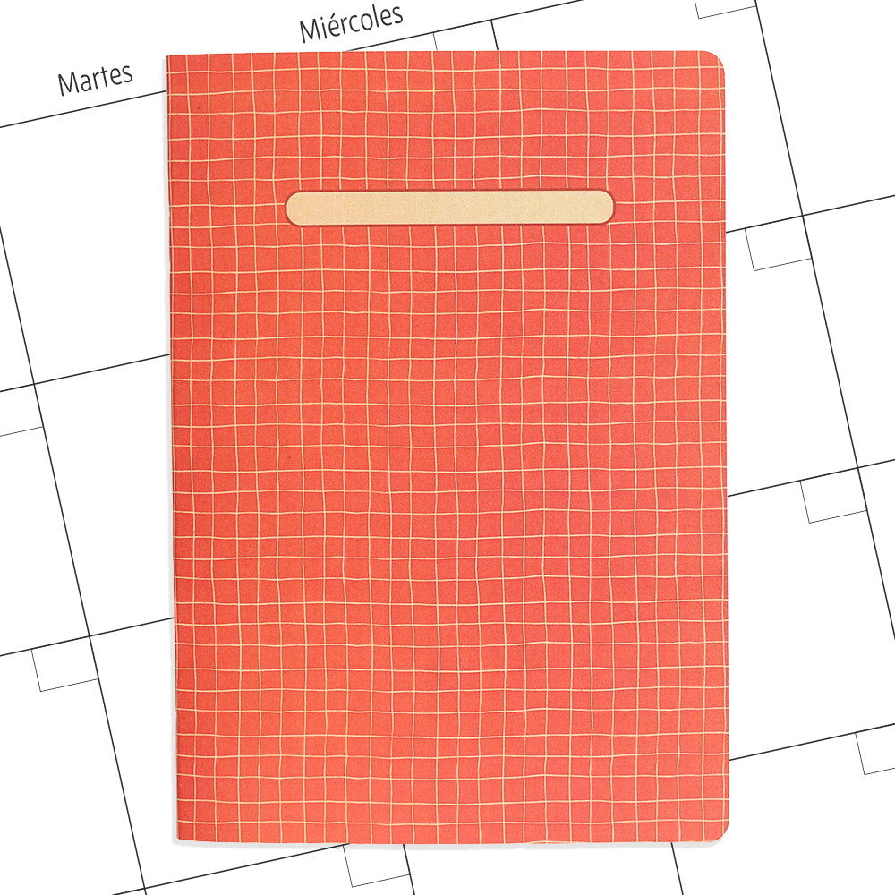 Planner agenda mensual sin fechas Cuadrilla Naranja