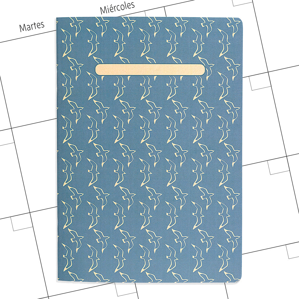 Planner agenda mensual sin fechas Gaviotas