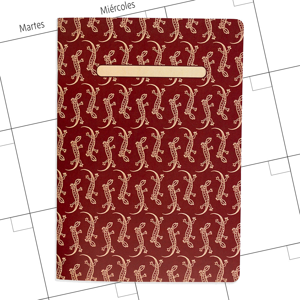 Planner agenda mensual sin fechas Lagartijas