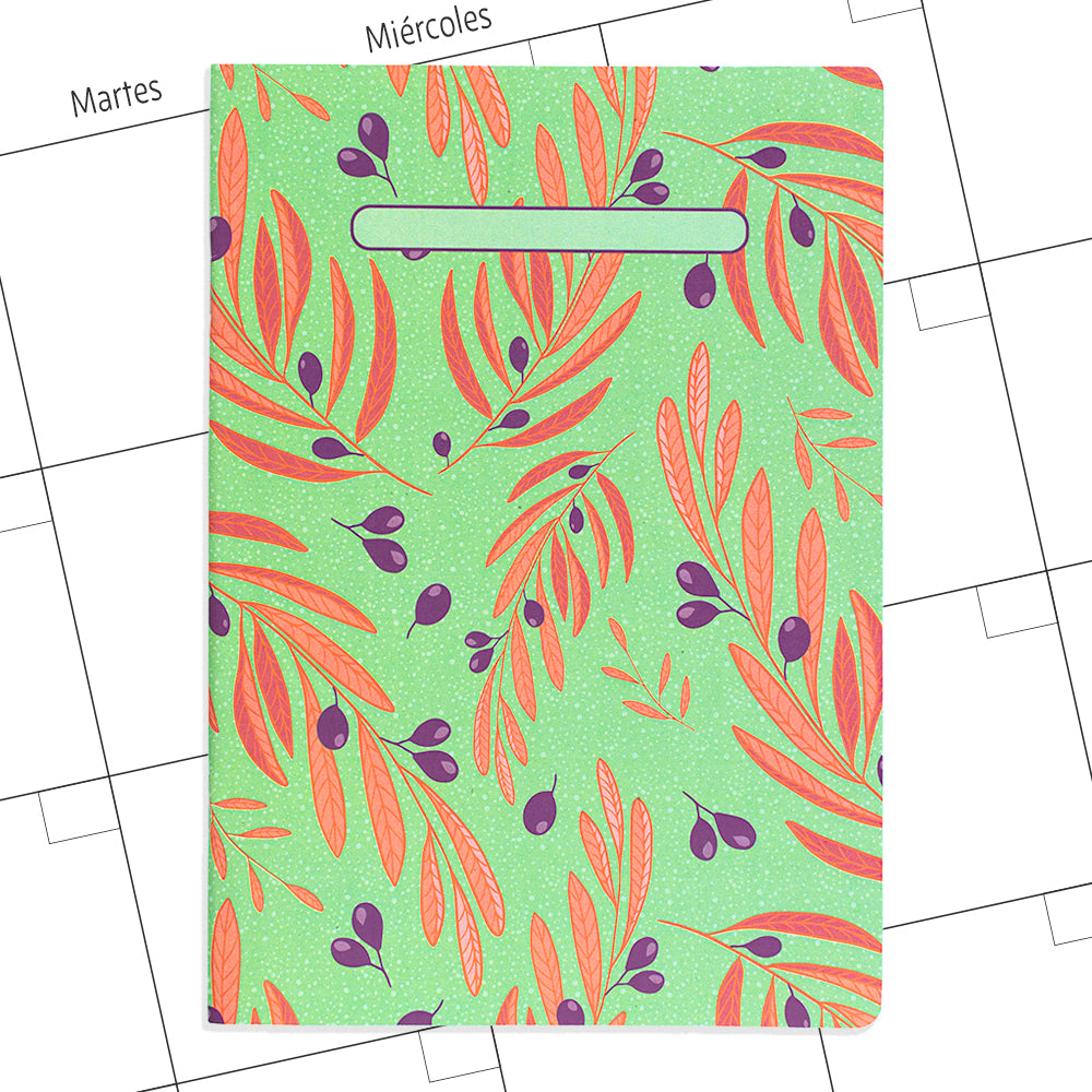 Planner agenda mensual sin fechas Olivos