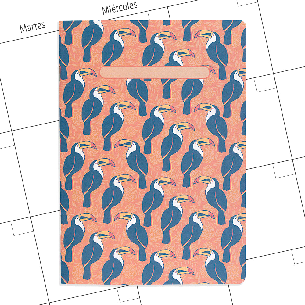 Planner agenda mensual sin fechas Tucanes