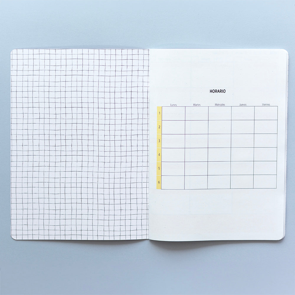 Planner docente/estudiante con períodos de clase - Interior con Horario