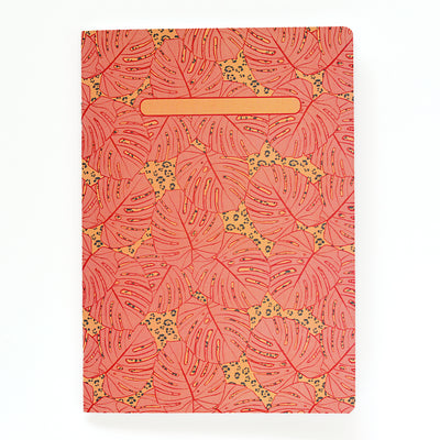 Planner mensual sin fechas A5 Monsteras Rosa