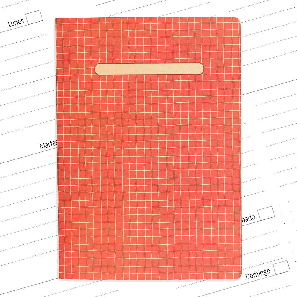 Planner agenda semanal sin fechas cuadrilla Naranja