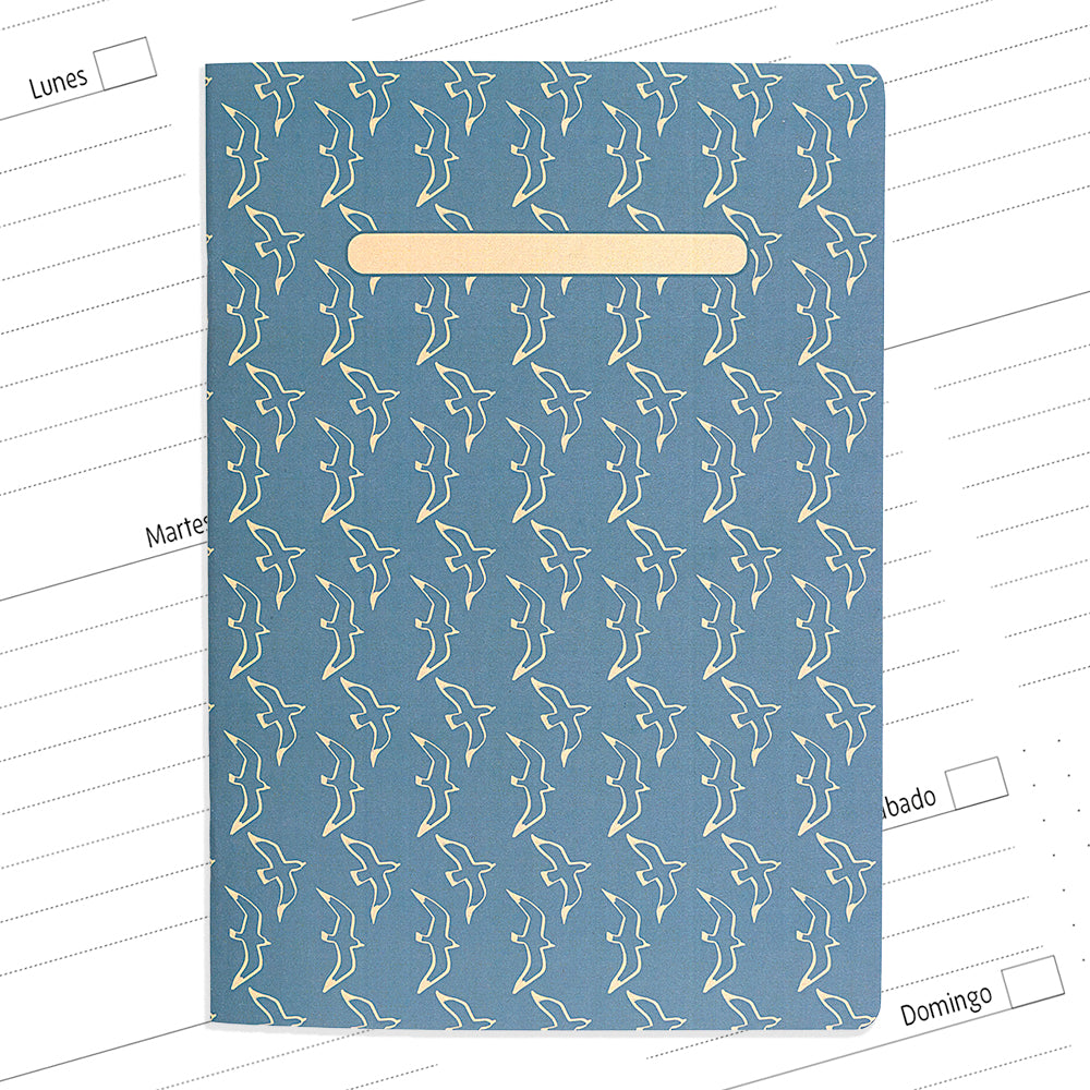 Planner agenda semanal sin fechas Gaviotas