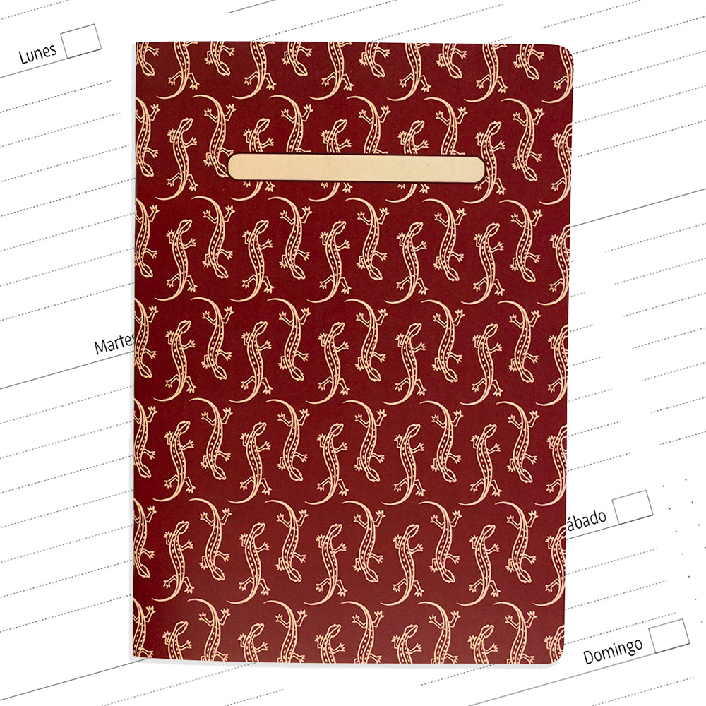 Planner agenda semanal sin fechas Lagartijas