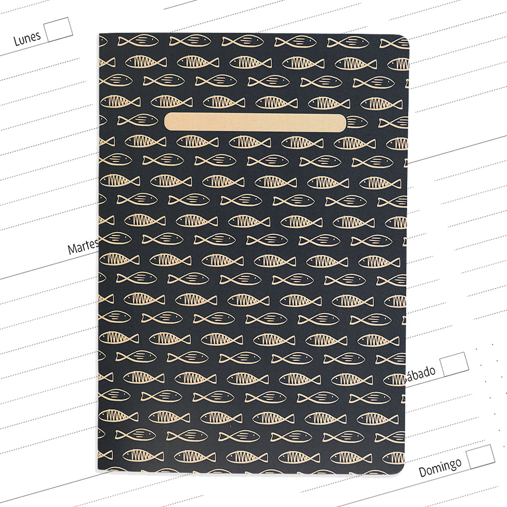Planner agenda semanal sin fechas Peces