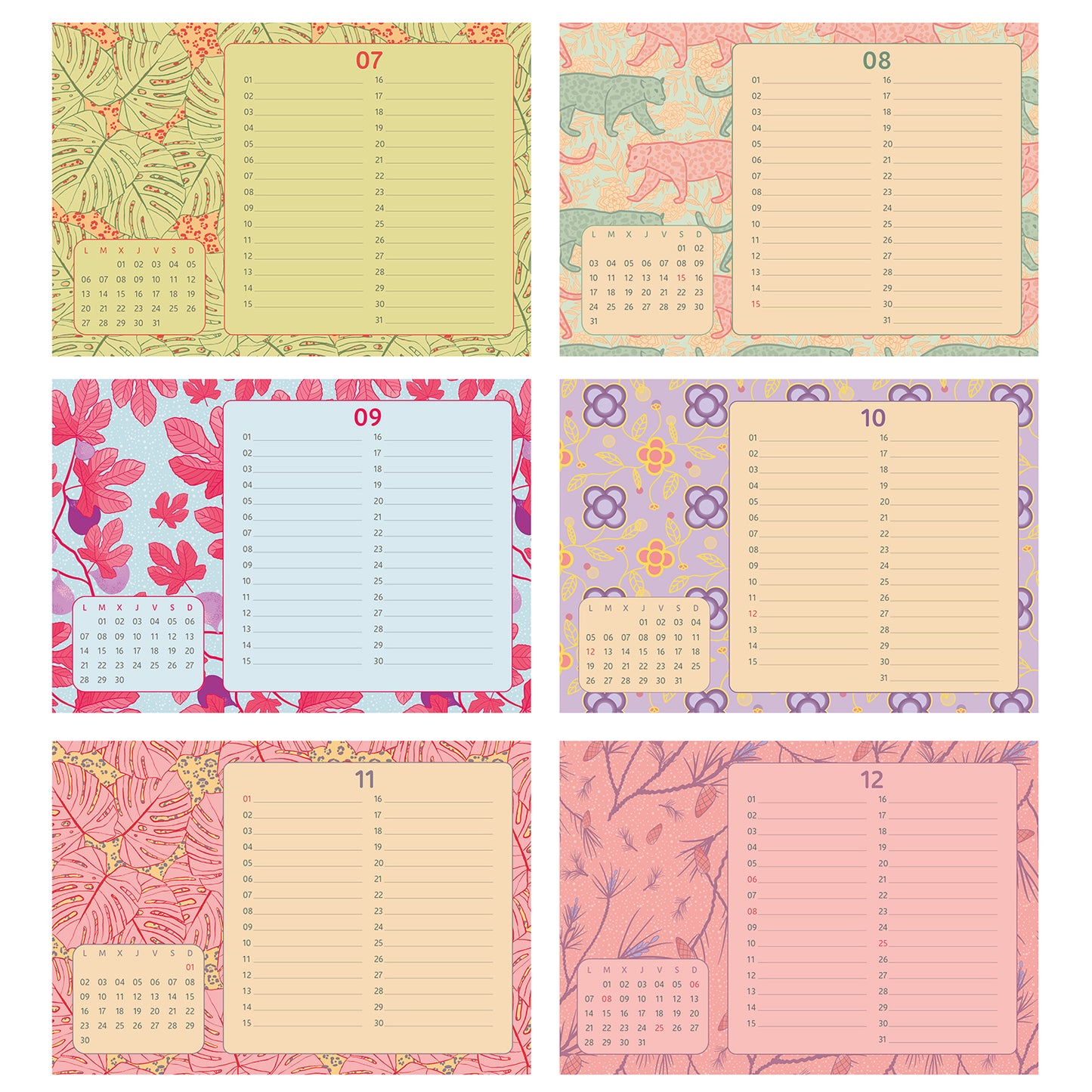 Calendario de mesa 2026