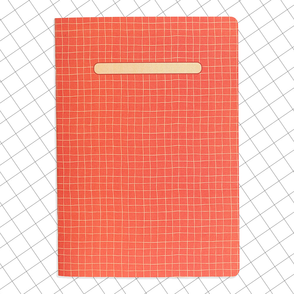 Libreta cuaderno cuadricula Cuadrilla Naranja