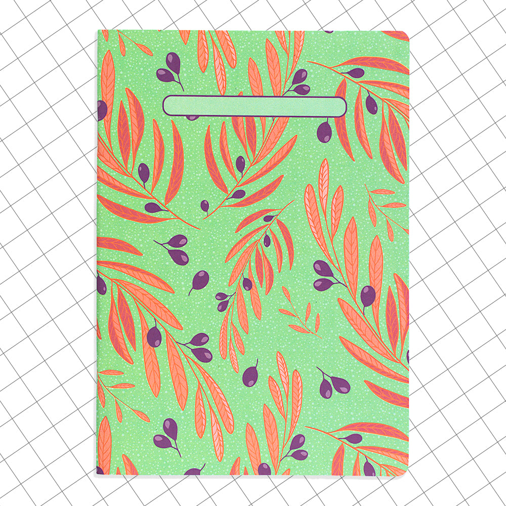 Libreta cuaderno cuadricula Olivos