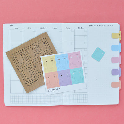 Marcadores en cartulina reciclada para ayudarte en tu planifcación