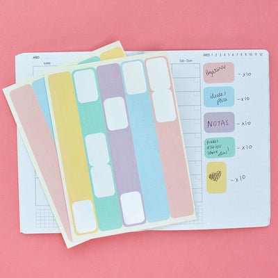 Pegatinas para agregar notas en tu planificación